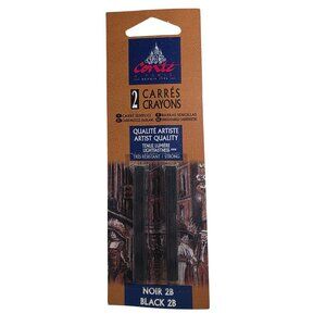 Conté À Paris Artist Quality Black 2B Square Crayons 2 Pack